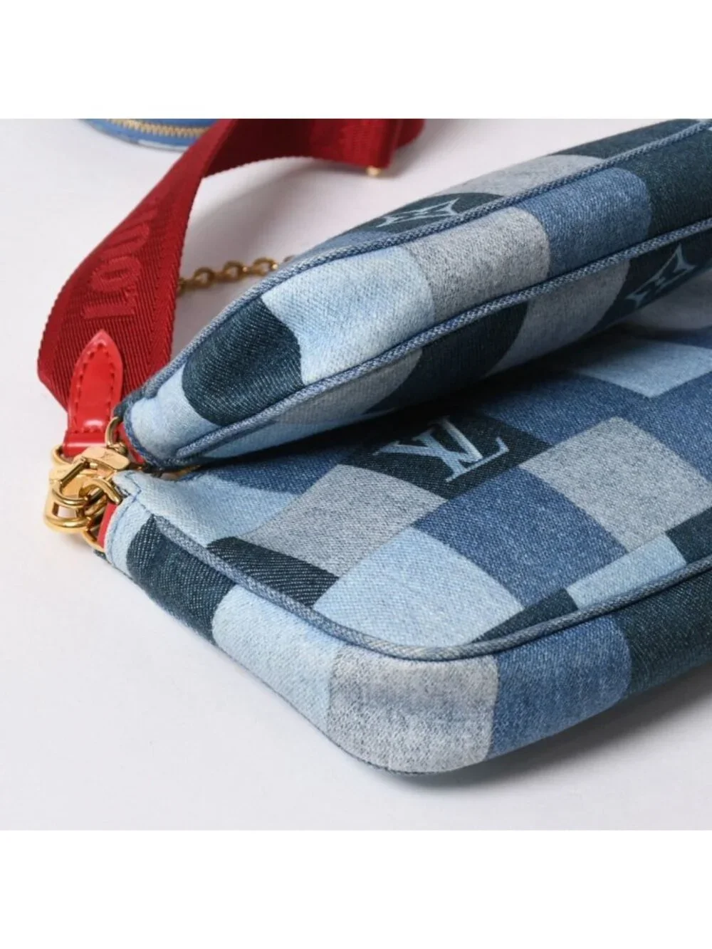 Louis Vuitton Multi Pochette Accessoires Pouch Denim Monogram